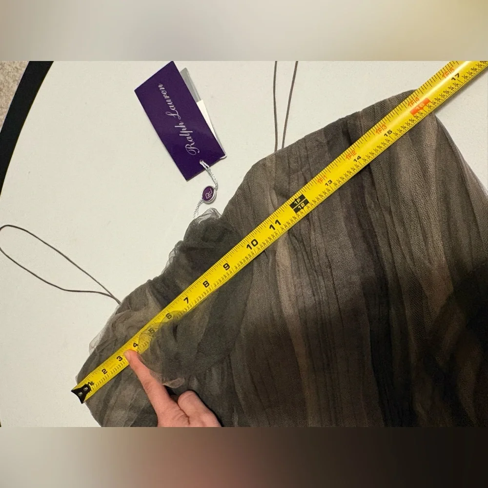 Ralph Lauren Collection Purple Label Tulle Strapless Evening Dress Formal Midi 6 - Picture 6 of 16